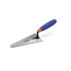 essezeta servizi Un CAZZUOLINO INOX 980/I blu e arancione su sfondo bianco.