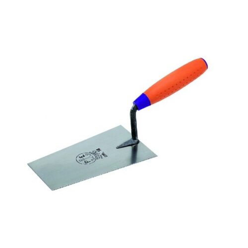 essezeta servizi UNA CAZZUOLA INOX 946/I con manico arancio su fondo bianco.