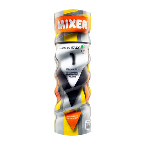 essezeta servizi Una lattina di STATORE DRITTO MIXER 1 BOOSTER su sfondo bianco.