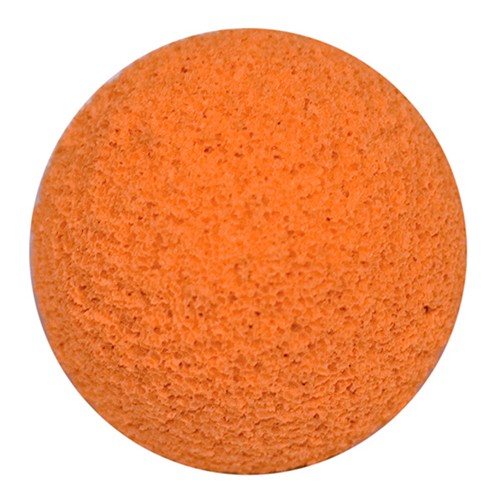 essezeta servizi Una PALLINA SPUGNA DIAMETRO 42 arancione su fondo bianco.